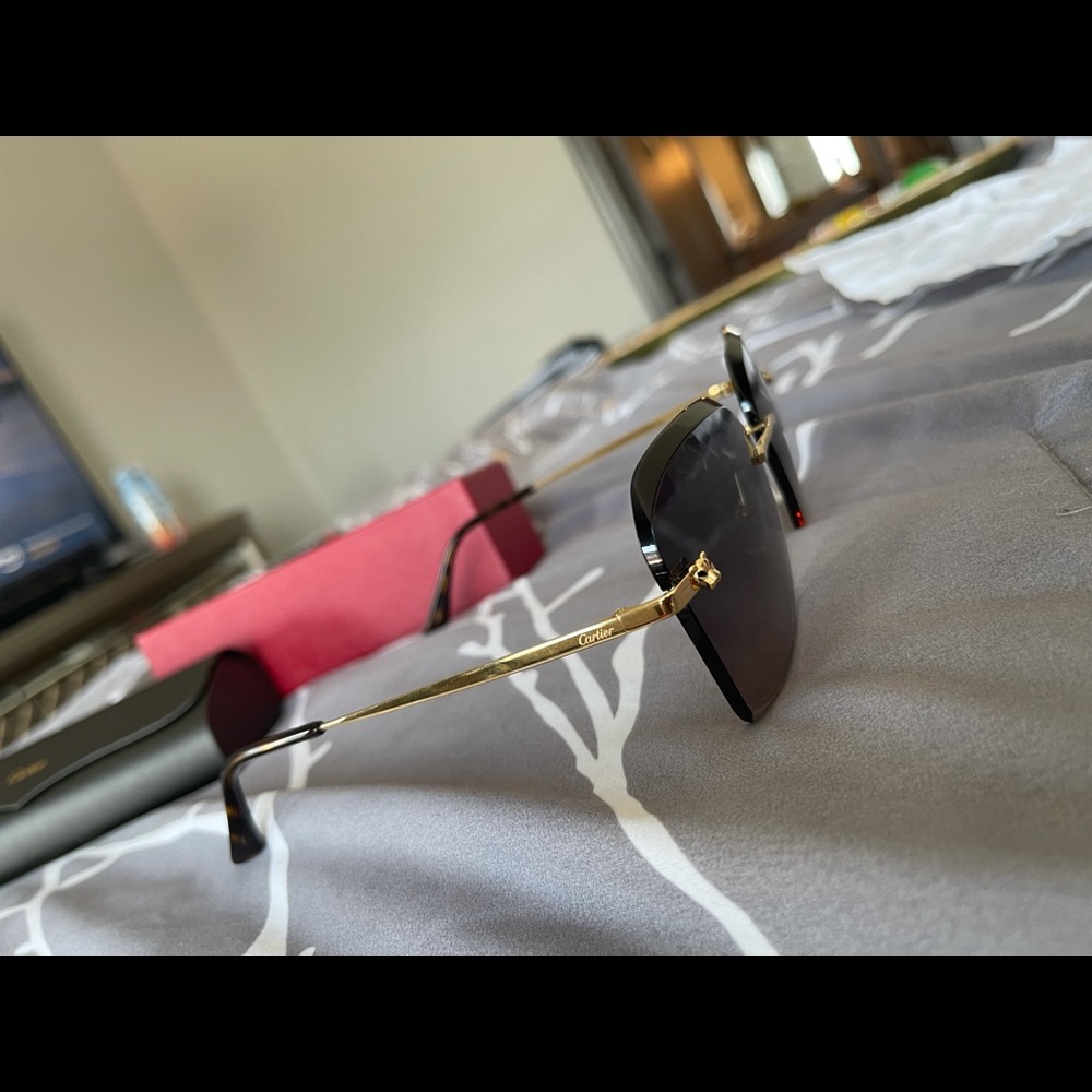 Cartier Rimless Buff Sunglasses - Picture 2 of 5